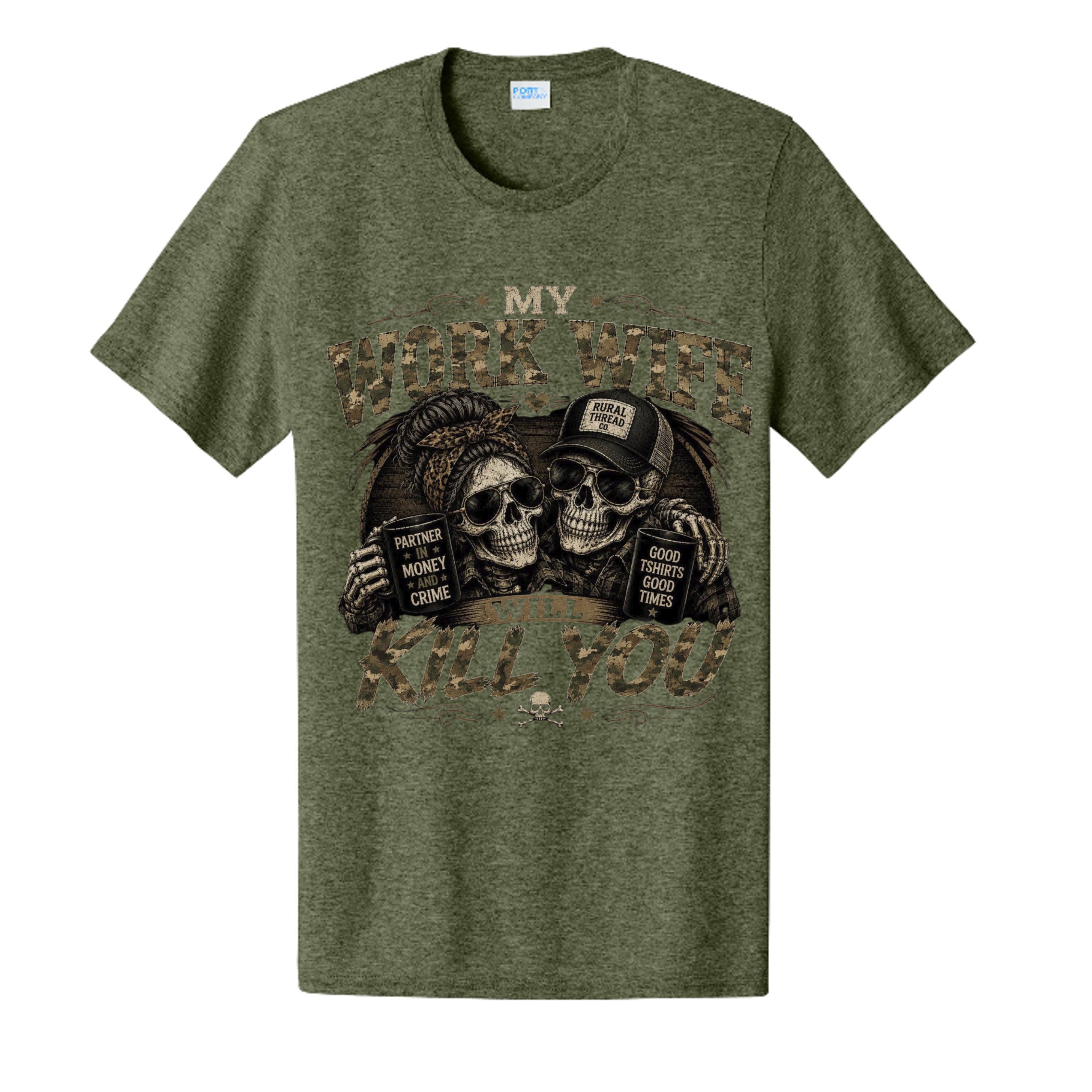 Olive Drab Green Heather - PC43 - FRONT
